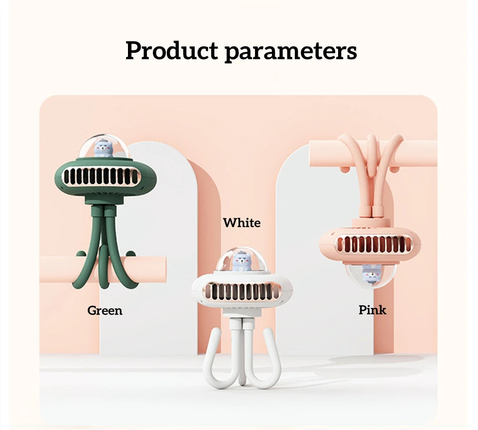 Safe Bladeless Baby Stroller Fan