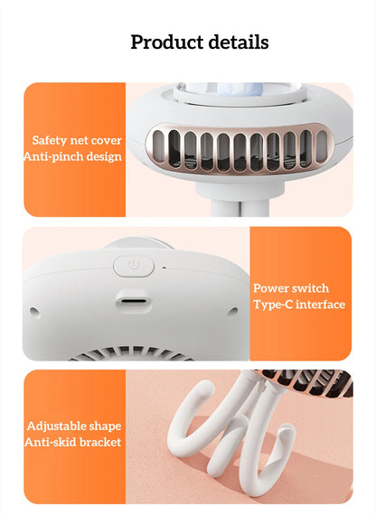 Safe Bladeless Baby Stroller Fan