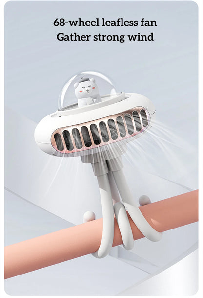Safe Bladeless Baby Stroller Fan